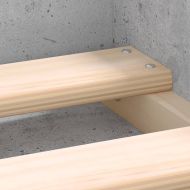 Рамка за легло, бетонно сиво, 120x200 см