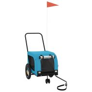 Ремарке за колело за любимци синьо черно Оксфорд плат и желязо