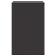 Нощно шкафче, черно, 34,5x39x62 см, стомана