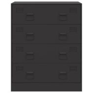 Бюфет, черен, 67x39x83 см, стомана