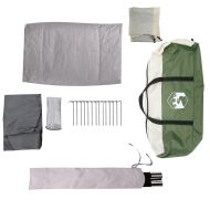 Къмпинг палатка тунелна, за 3 души, зелена, водоустойчива