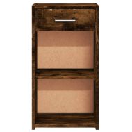 Нощни шкафчета 2 бр опушен дъб 35x34x65 см инженерно дърво