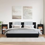 Нощни шкафчета 2 бр черни 35x34x65 см инженерно дърво