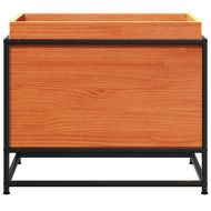 Градинска кашпа, восъчнокафява, 60x40x50 см, борово дърво масив