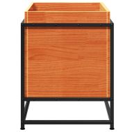 Градинска кашпа, восъчнокафява, 60x40x50 см, борово дърво масив