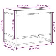 Градинска кашпа, восъчнокафява, 60x40x50 см, борово дърво масив