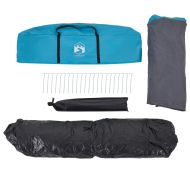 Семейна палатка с веранда 9-местна синя бързо освобождаване