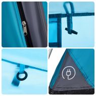 Семейна палатка с веранда 9-местна синя бързо освобождаване