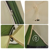 Къмпинг палатка куполна 4-местна зелена бързо освобождаване