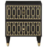 Нощни шкафчета, 2 бр, 40x33x46 см, манго масив