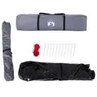 Къмпинг палатка кабинна 7 души сиво-оранжев бързо освобождаване