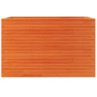 Градинска кашпа, восъчнокафяв, 110x60x68,5см борово дърво масив