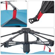 Къмпинг палатка куполна 2-местна синя бързо освобождаване