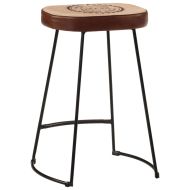 Бар табуретки 2 бр тъмнокафяви 41x29x62 см