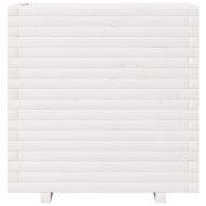 Градински сандък, бял, 70x40x72,5 см, масивна борова дървесина