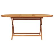 Градински трапезен комплект, 7 части, кремавобял, плат и масив