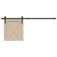 Кит мини плъзгаща врата за шкаф черен 122 см въглеродна стомана