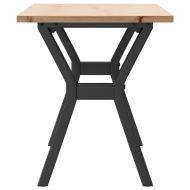 Кафе маса Y-образна рамка 110x40x45 см бор масив и стомана