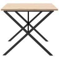 Трапезна маса X-образна рамка 180x90x75,5 см бор масив и стомана