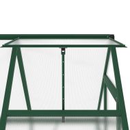 Оранжерия с основа рамка зелен 169x114x202 см алуминий