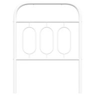 Метална резервна табла за легло, бяла, 75 см