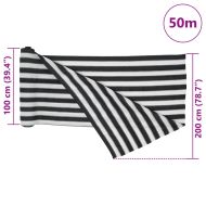 Засенчваща мрежа антрацит и бял 2x50 м HDPE 195 г/м²