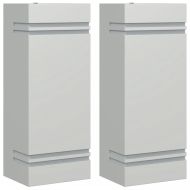 Външни стенни осветителни тела 2 бр сребрист неръждаема стомана