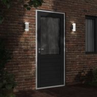 Външни стенни осветителни тела 2 бр сребрист неръждаема стомана