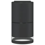 Външни стенни лампи, 2 бр, черен, лят алуминий