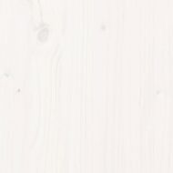 Градинска кашпа, бяла, 110x60x23 см, борово дърво масив