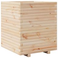 Градинска кашпа 60x60x72 см масивна борова дървесина