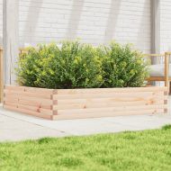 Градинска кашпа, 110x110x23 см, масивна борова дървесина