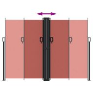 Прибираща се странична тента, теракота, 180x1000 см