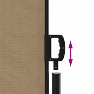 Прибираща се странична тента, таупе, 117x300 см