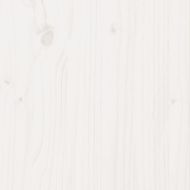 Градински сандък, бял, 80x80x46 см, борово дърво масив