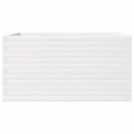 Градински сандък, бял, 90x60x46 см, масивна борова дървесина