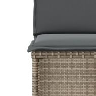 Бистро комплект с възглавници 3 части бежов полиратан