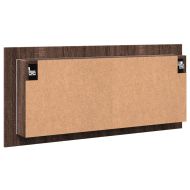 Шкаф с LED огледало за баня, кафяв дъб, 100x12x45 см