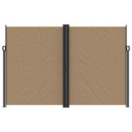 Прибираща се странична тента, таупе, 220x1200 см