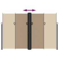 Прибираща се странична тента, таупе, 220x1200 см