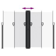 Прибираща се странична тента, бяла, 180x1200 см