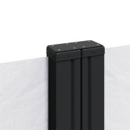 Прибираща се странична тента, бяла, 180x1200 см