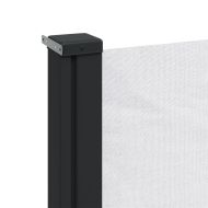 Прибираща се странична тента, бяла, 100x500 см