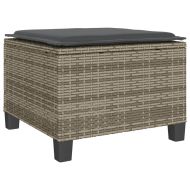 Бистро комплект с възглавници 3 части сив полиратан