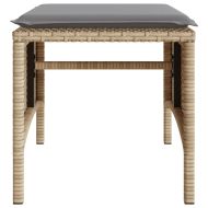 2-местен градински диван с маса и табуретки бежов полиратан