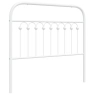 Метална резервна табла за легло, бяла, 100 см