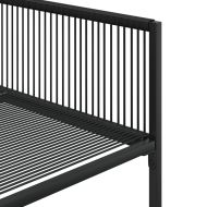 Градински трапезен комплект 11 части черен полиратан