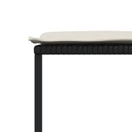 Външен трапезен комплект 13 части с възглавници черен полиратан