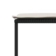 Градински комплект с възглавници 17 части полиратан черен