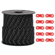 Опъващо въже за палатка с рефлекторни ленти и ключове 50 м 4 мм